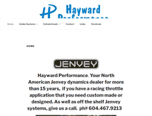 Tablet Screenshot of haywardperformance.com